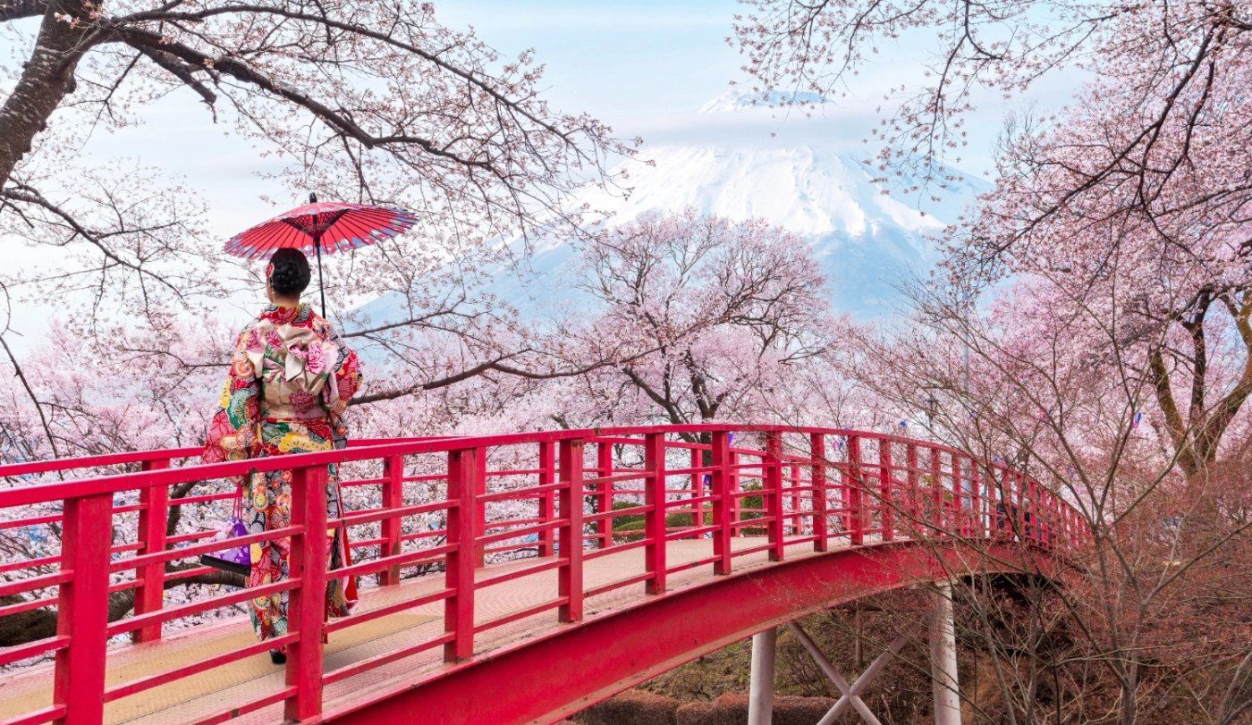 Spring scenery in Japan