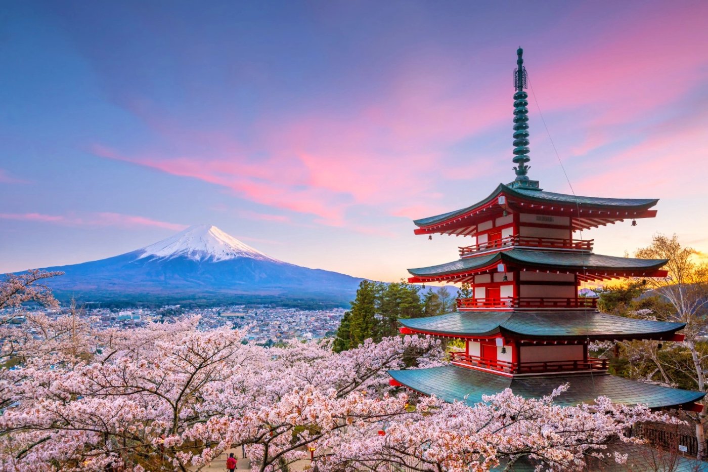 Spring scenery in Japan